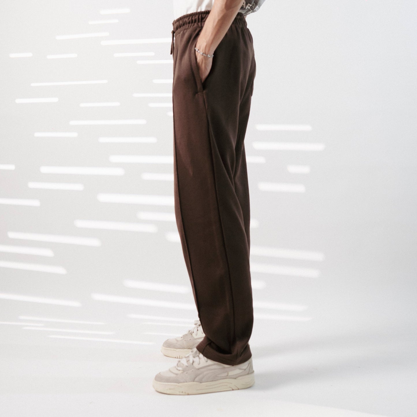 Icons Pleated Trouser - Dark Brown