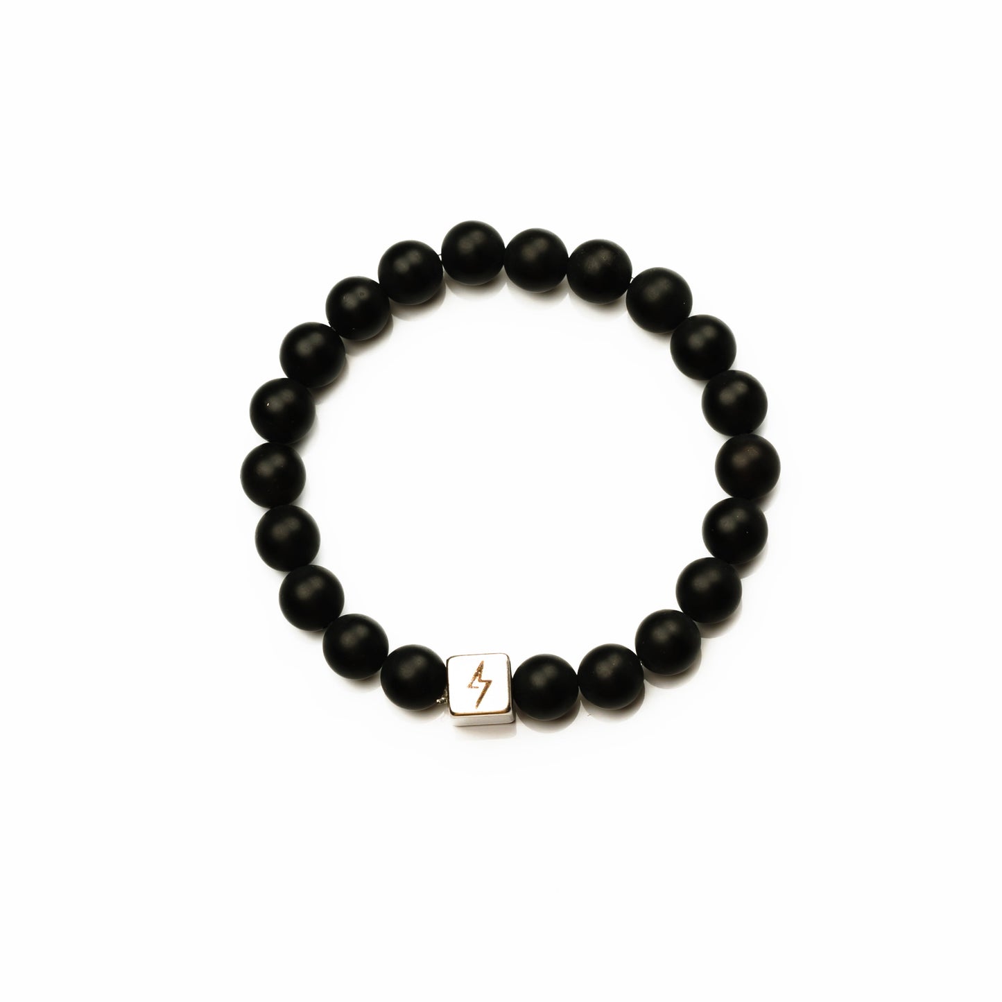 Matte Black Agate Stone Bracelet