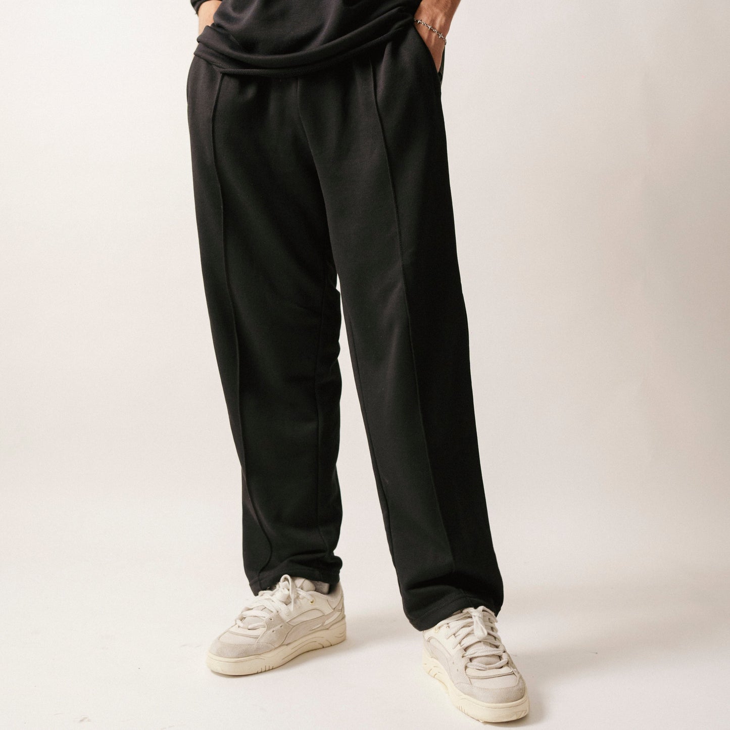 Icons Pleated Trouser - Jet Black