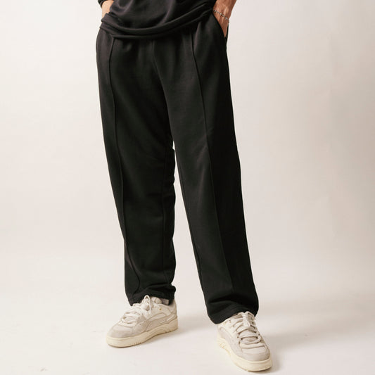 Icons Pleated Trouser - Jet Black