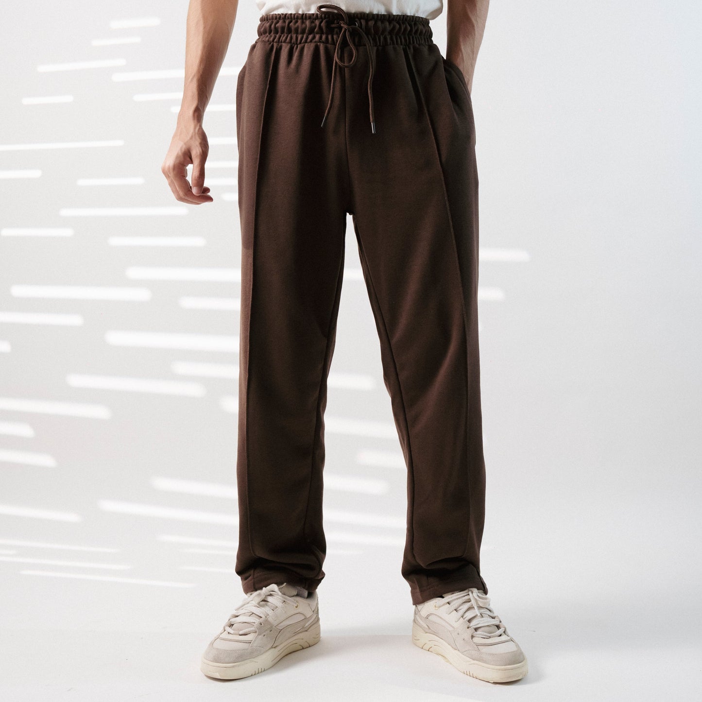 Icons Pleated Trouser - Dark Brown