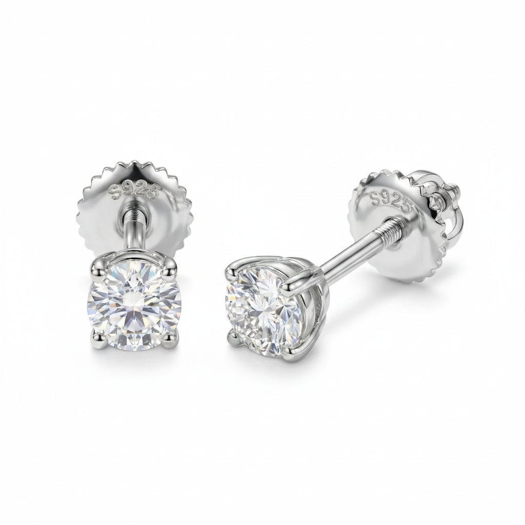Classic Round Moissanite Stud