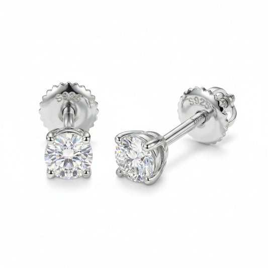 Classic Round Moissanite Stud