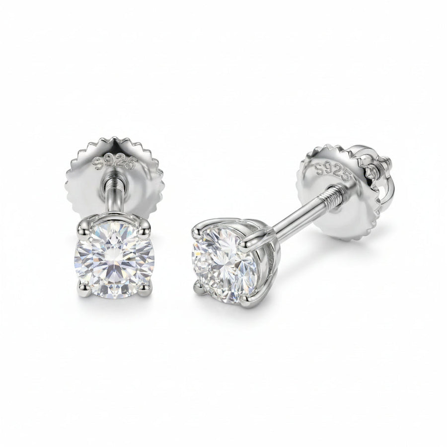 Classic Round Moissanite Stud