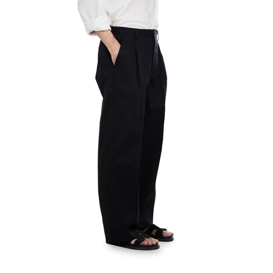 Baggy Cotton Pants - Black
